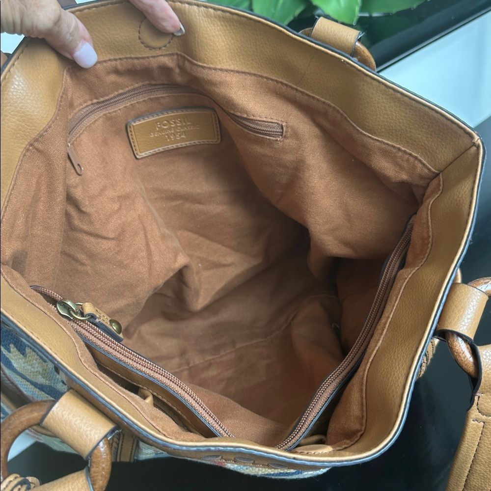 Fossil, genuine, leather, colorful canvas, should… - image 9